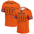 Custom Orange Sleeve Stripes Orange Personalized Authentic Football Jersey FBJ02-bc0f0e0