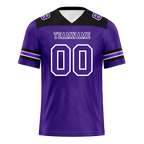 Custom Purple Sleeve Stripes Purple Personalized Authentic Football Jersey FBJ02-bc0f0ea