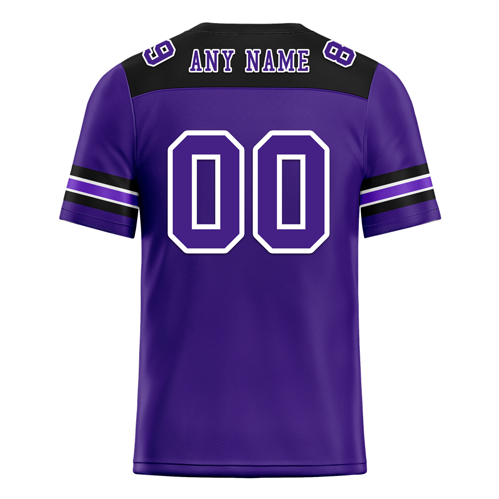 Custom Purple Sleeve Stripes Purple Personalized Authentic Football Jersey FBJ02-bc0f0ea