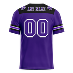 Custom Purple Sleeve Stripes Purple Personalized Authentic Football Jersey FBJ02-bc0f0ea