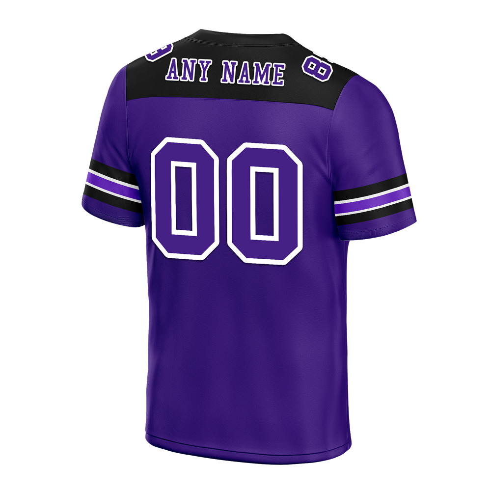 Custom Purple Sleeve Stripes Purple Personalized Authentic Football Jersey FBJ02-bc0f0ea