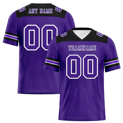 Custom Purple Sleeve Stripes Purple Personalized Authentic Football Jersey FBJ02-bc0f0ea