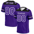 Custom Purple Sleeve Stripes Purple Personalized Authentic Football Jersey FBJ02-bc0f0ea