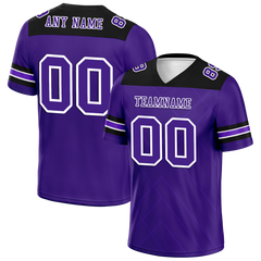 Custom Purple Sleeve Stripes Purple Personalized Authentic Football Jersey FBJ02-bc0f0ea