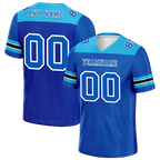 Custom Blue Sleeve Stripes Blue Personalized Authentic Football Jersey FBJ02-bc0f0eb