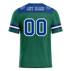 Custom Green Sleeve Stripes Blue Personalized Authentic Football Jersey FBJ02-bc0f0ec