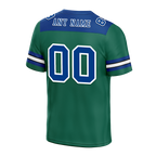 Custom Green Sleeve Stripes Blue Personalized Authentic Football Jersey FBJ02-bc0f0ec