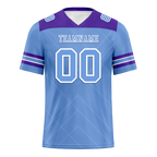 Custom Aqua Sleeve Stripes Aqua Personalized Authentic Football Jersey FBJ02-bc0f0ee