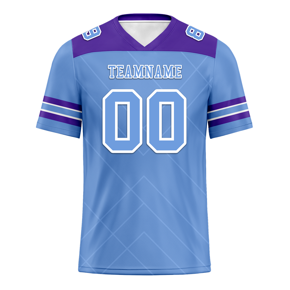 Custom Aqua Sleeve Stripes Aqua Personalized Authentic Football Jersey FBJ02-bc0f0ee