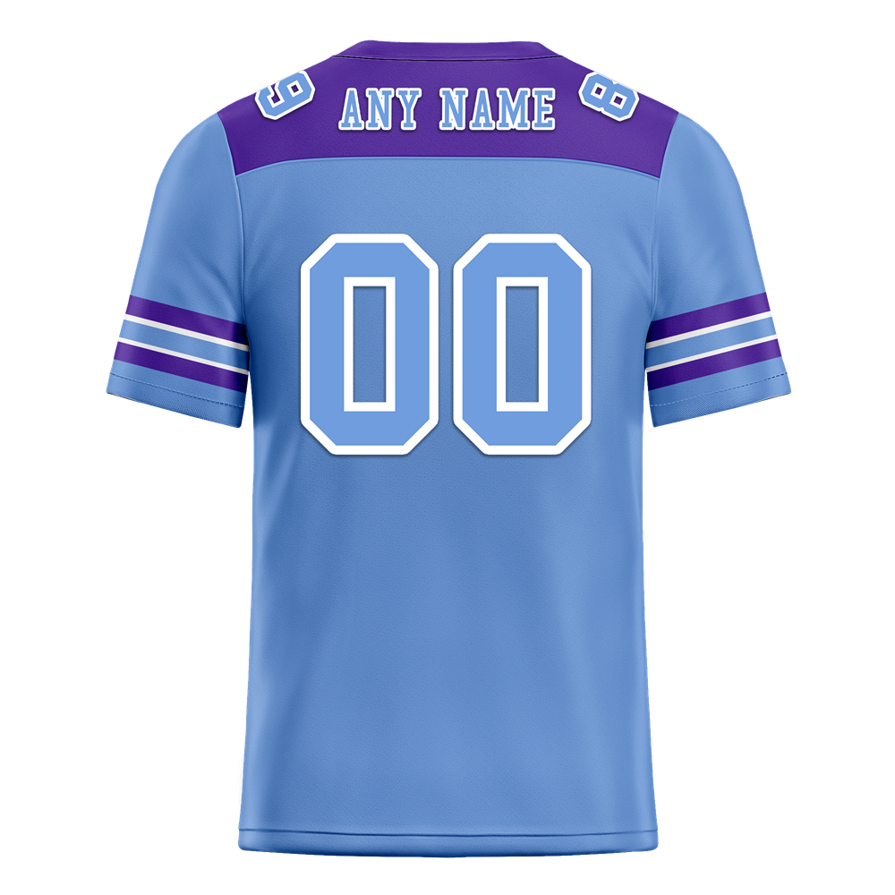Custom Aqua Sleeve Stripes Aqua Personalized Authentic Football Jersey FBJ02-bc0f0ee