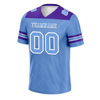 Custom Aqua Sleeve Stripes Aqua Personalized Authentic Football Jersey FBJ02-bc0f0ee