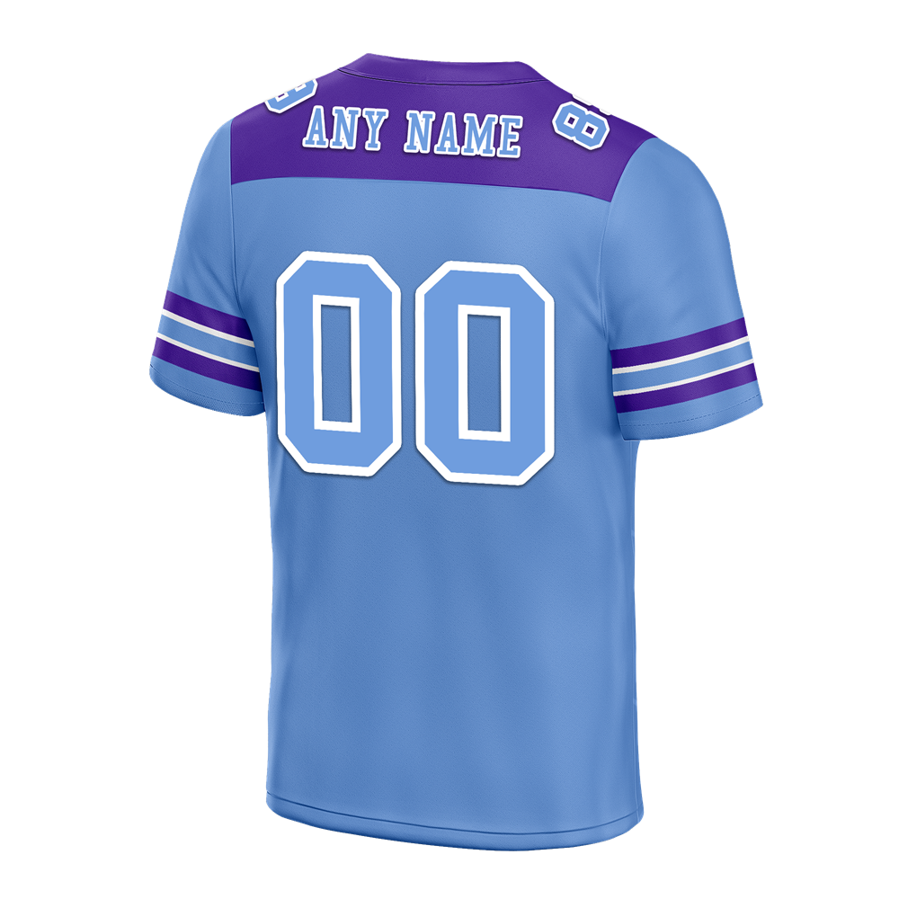 Custom Aqua Sleeve Stripes Aqua Personalized Authentic Football Jersey FBJ02-bc0f0ee
