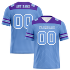 Custom Aqua Sleeve Stripes Aqua Personalized Authentic Football Jersey FBJ02-bc0f0ee