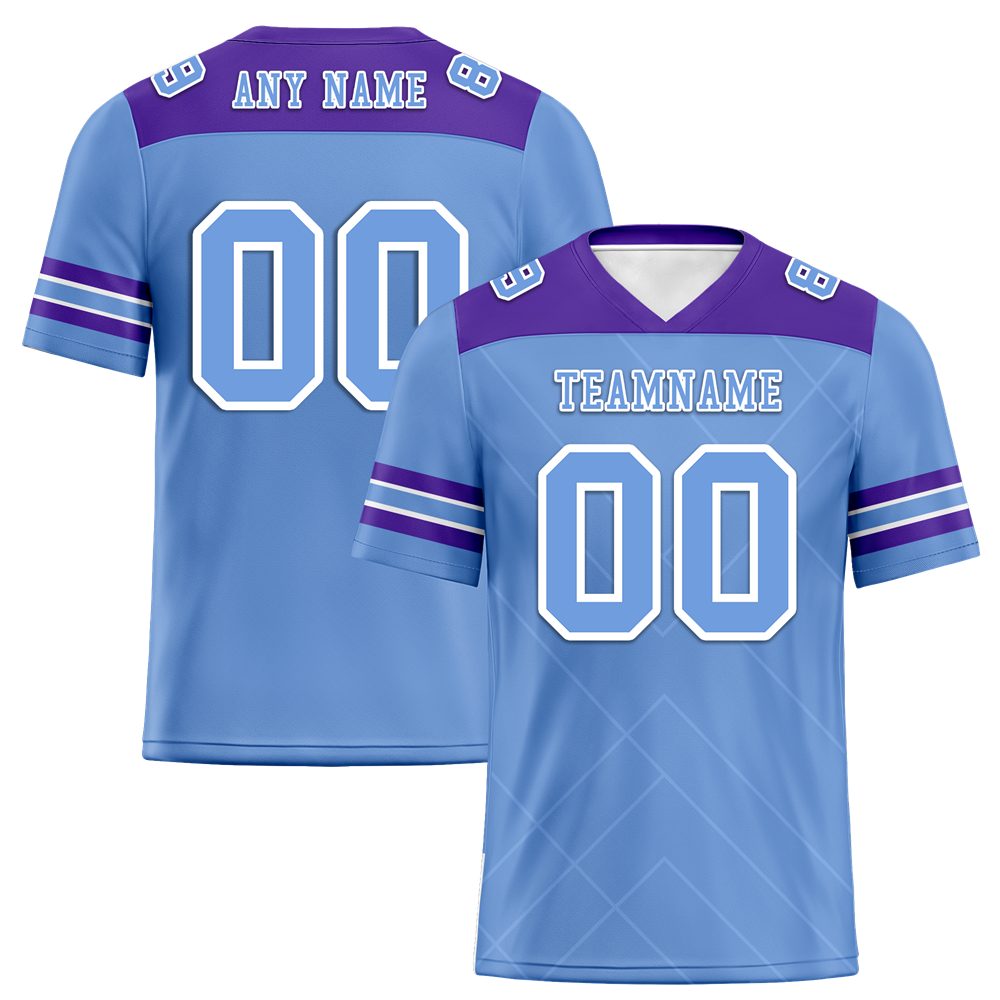 Custom Aqua Sleeve Stripes Aqua Personalized Authentic Football Jersey FBJ02-bc0f0ee