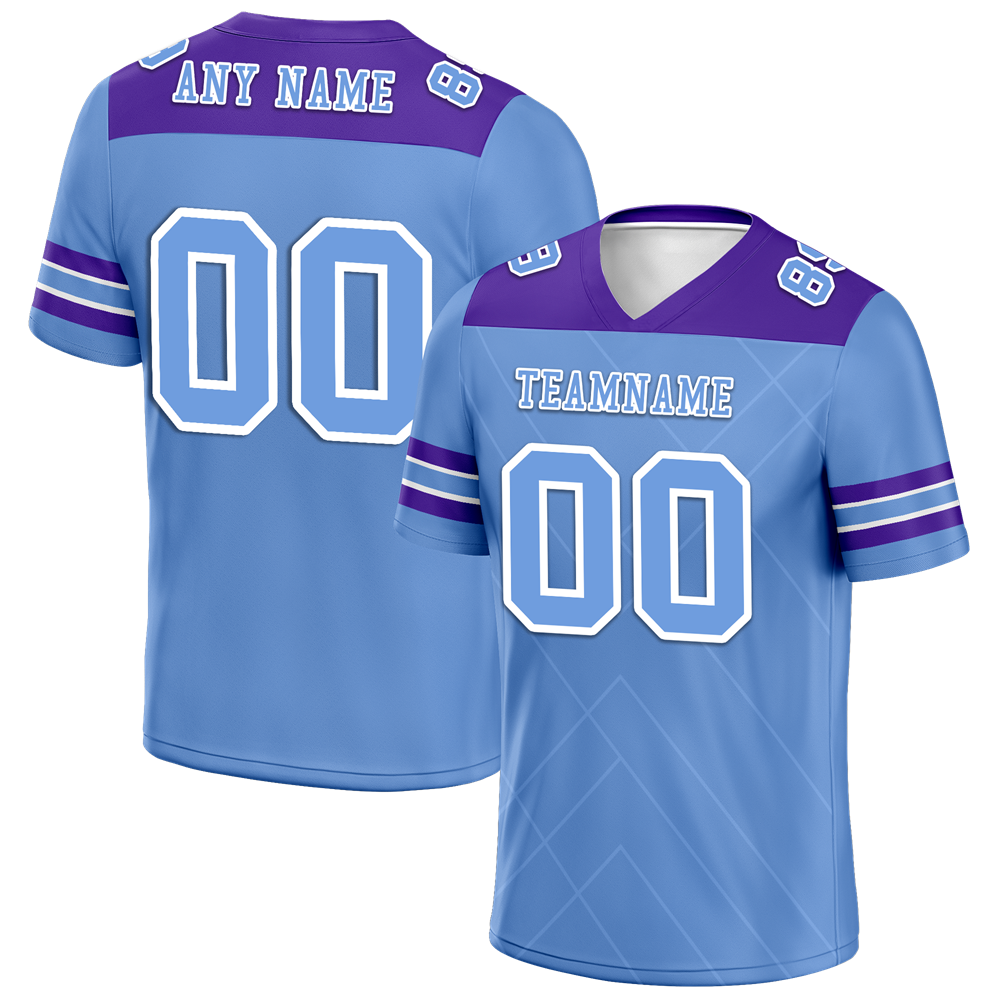 Custom Aqua Sleeve Stripes Aqua Personalized Authentic Football Jersey FBJ02-bc0f0ee