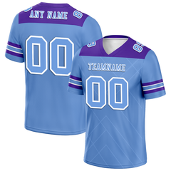 Custom Aqua Sleeve Stripes Aqua Personalized Authentic Football Jersey FBJ02-bc0f0ee