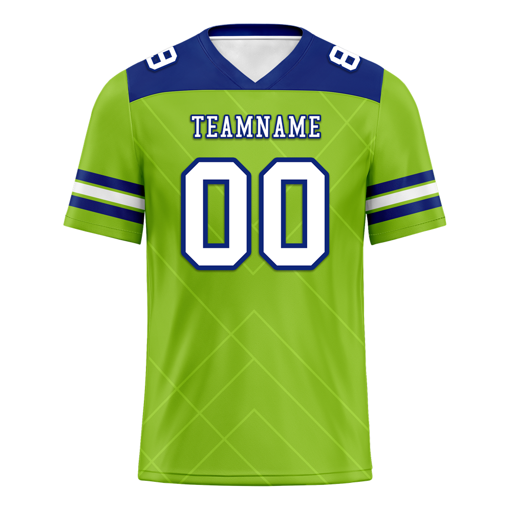 Custom Green Sleeve Stripes White Personalized Authentic Football Jersey FBJ02-bc0f0ef
