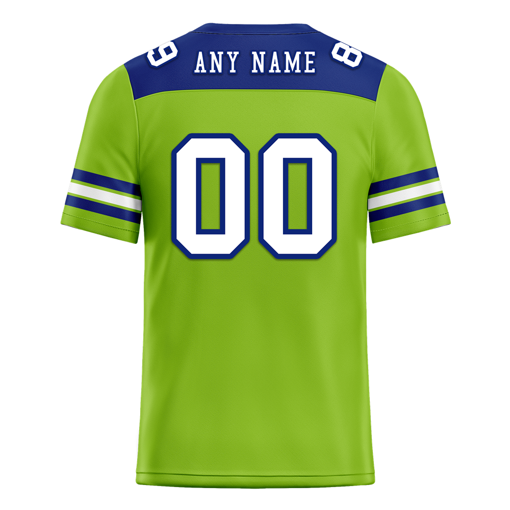 Custom Green Sleeve Stripes White Personalized Authentic Football Jersey FBJ02-bc0f0ef
