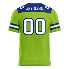 Custom Green Sleeve Stripes White Personalized Authentic Football Jersey FBJ02-bc0f0ef