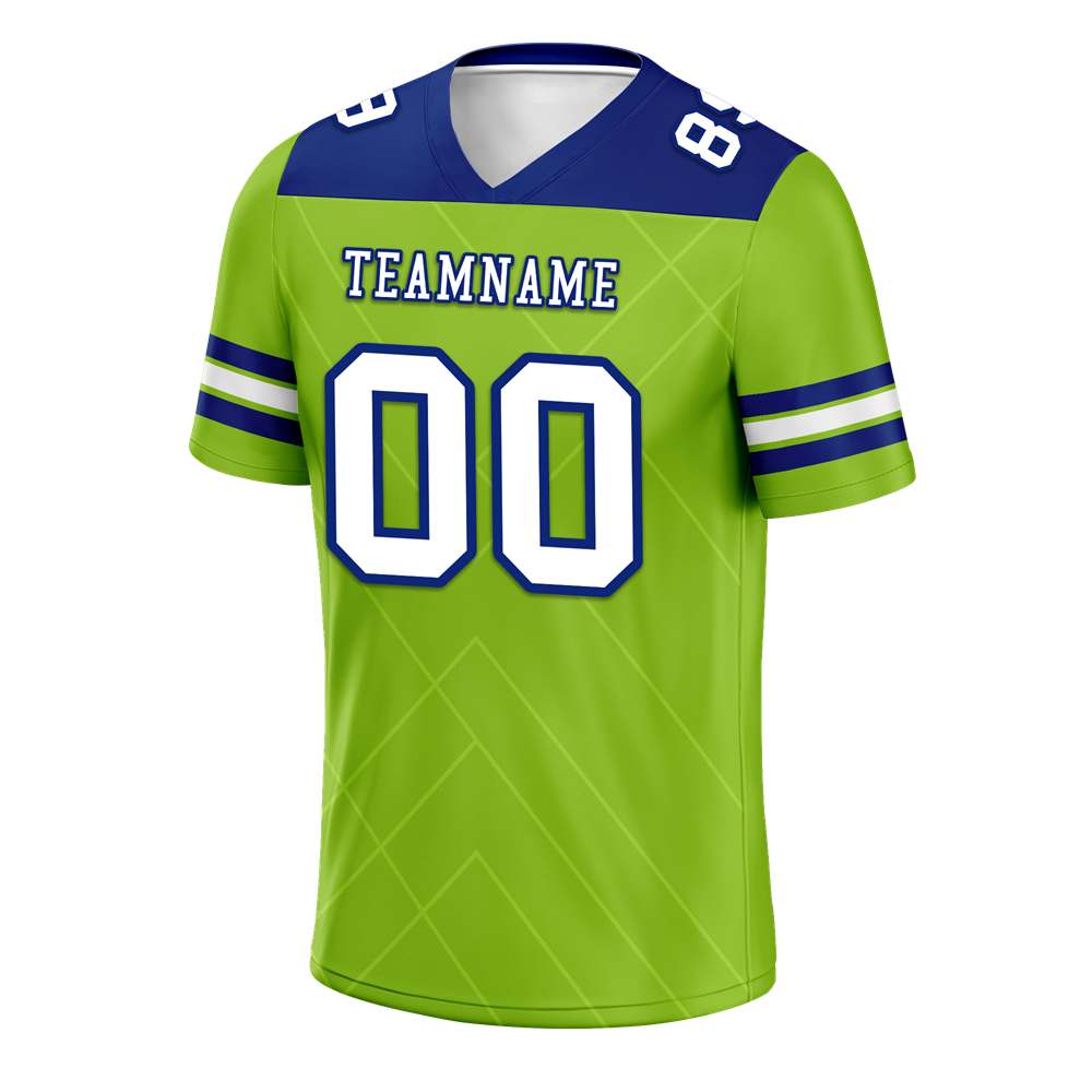 Custom Green Sleeve Stripes White Personalized Authentic Football Jersey FBJ02-bc0f0ef
