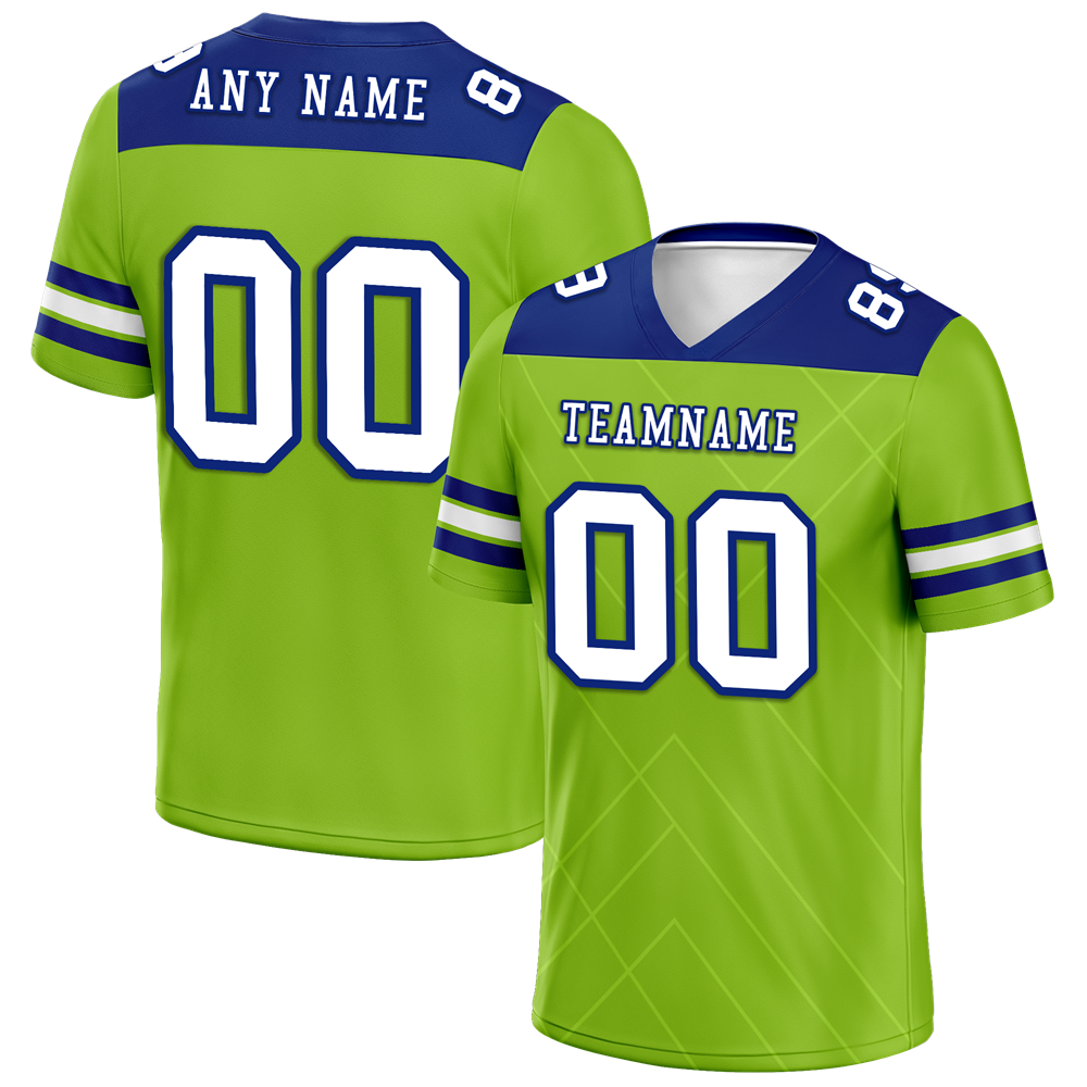 Custom Green Sleeve Stripes White Personalized Authentic Football Jersey FBJ02-bc0f0ef