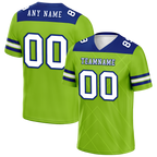 Custom Green Sleeve Stripes White Personalized Authentic Football Jersey FBJ02-bc0f0ef