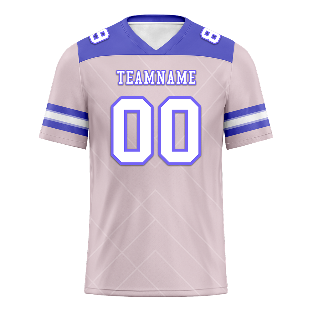 Custom Pink Sleeve Stripes White Personalized Authentic Football Jersey FBJ02-bc0f0e7