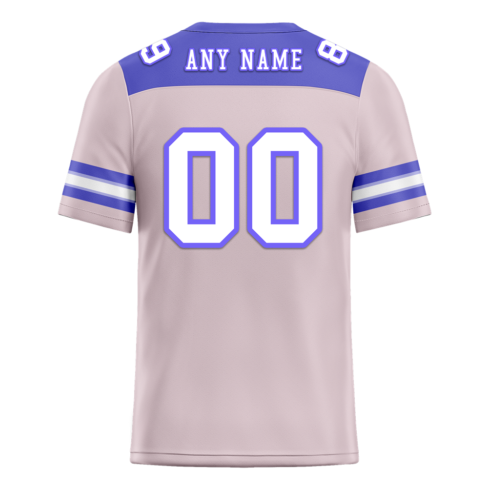 Custom Pink Sleeve Stripes White Personalized Authentic Football Jersey FBJ02-bc0f0e7