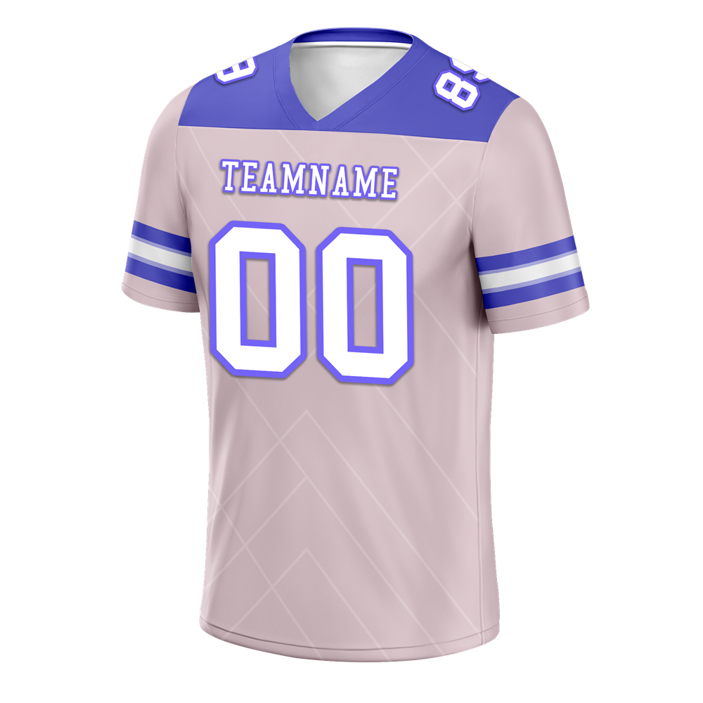 Custom Pink Sleeve Stripes White Personalized Authentic Football Jersey FBJ02-bc0f0e7