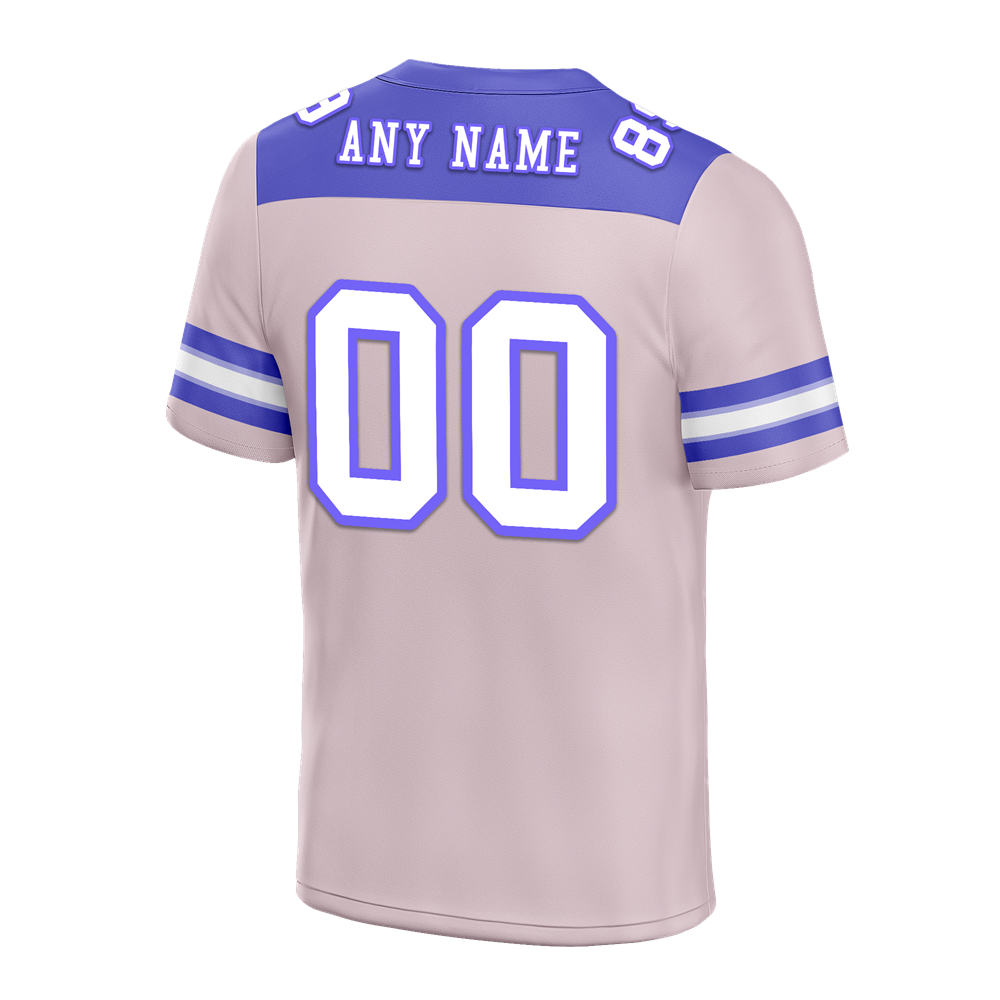 Custom Pink Sleeve Stripes White Personalized Authentic Football Jersey FBJ02-bc0f0e7