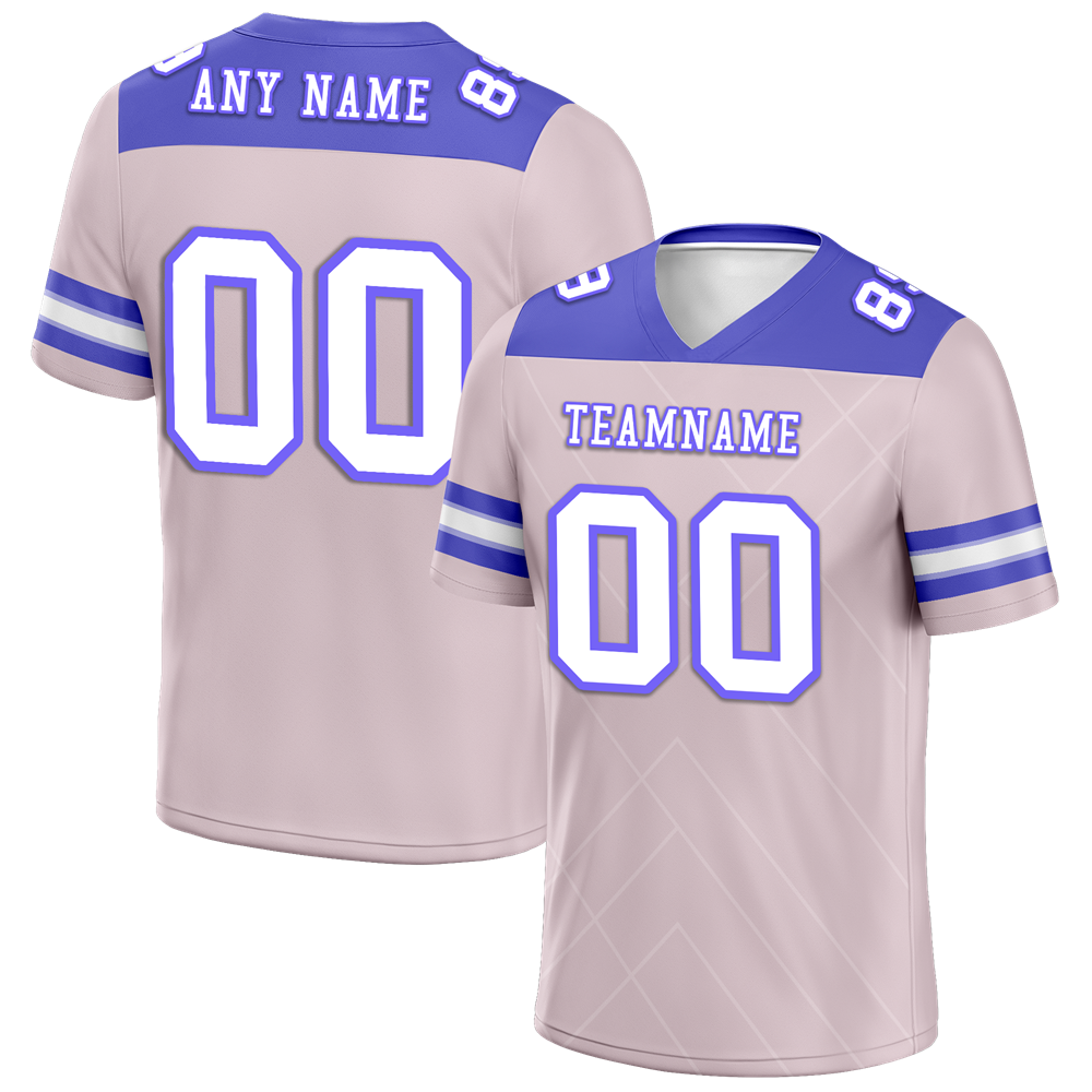 Custom Pink Sleeve Stripes White Personalized Authentic Football Jersey FBJ02-bc0f0e7