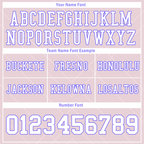 Custom Pink Sleeve Stripes White Personalized Authentic Football Jersey FBJ02-bc0f0e7