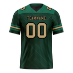 Custom Green Sleeve Stripes Orange Personalized Authentic Football Jersey FBJ02-bc0f0e8
