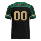 Custom Green Sleeve Stripes Orange Personalized Authentic Football Jersey FBJ02-bc0f0e8