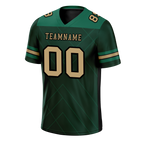 Custom Green Sleeve Stripes Orange Personalized Authentic Football Jersey FBJ02-bc0f0e8