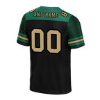 Custom Green Sleeve Stripes Orange Personalized Authentic Football Jersey FBJ02-bc0f0e8