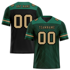 Custom Green Sleeve Stripes Orange Personalized Authentic Football Jersey FBJ02-bc0f0e8
