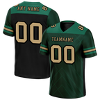 Custom Green Sleeve Stripes Orange Personalized Authentic Football Jersey FBJ02-bc0f0e8