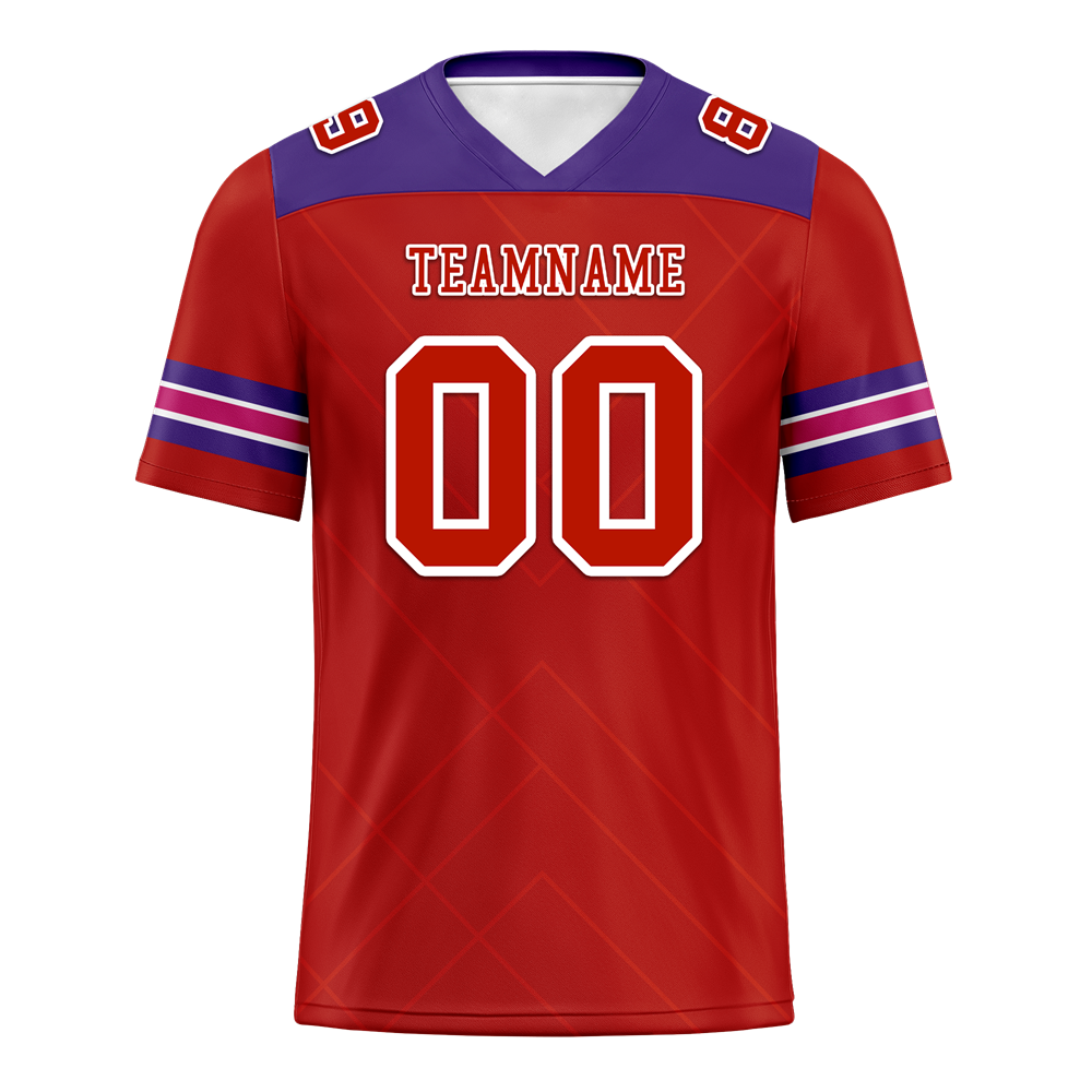 Custom Red Sleeve Stripes Red Personalized Authentic Football Jersey FBJ02-bc0f0e9