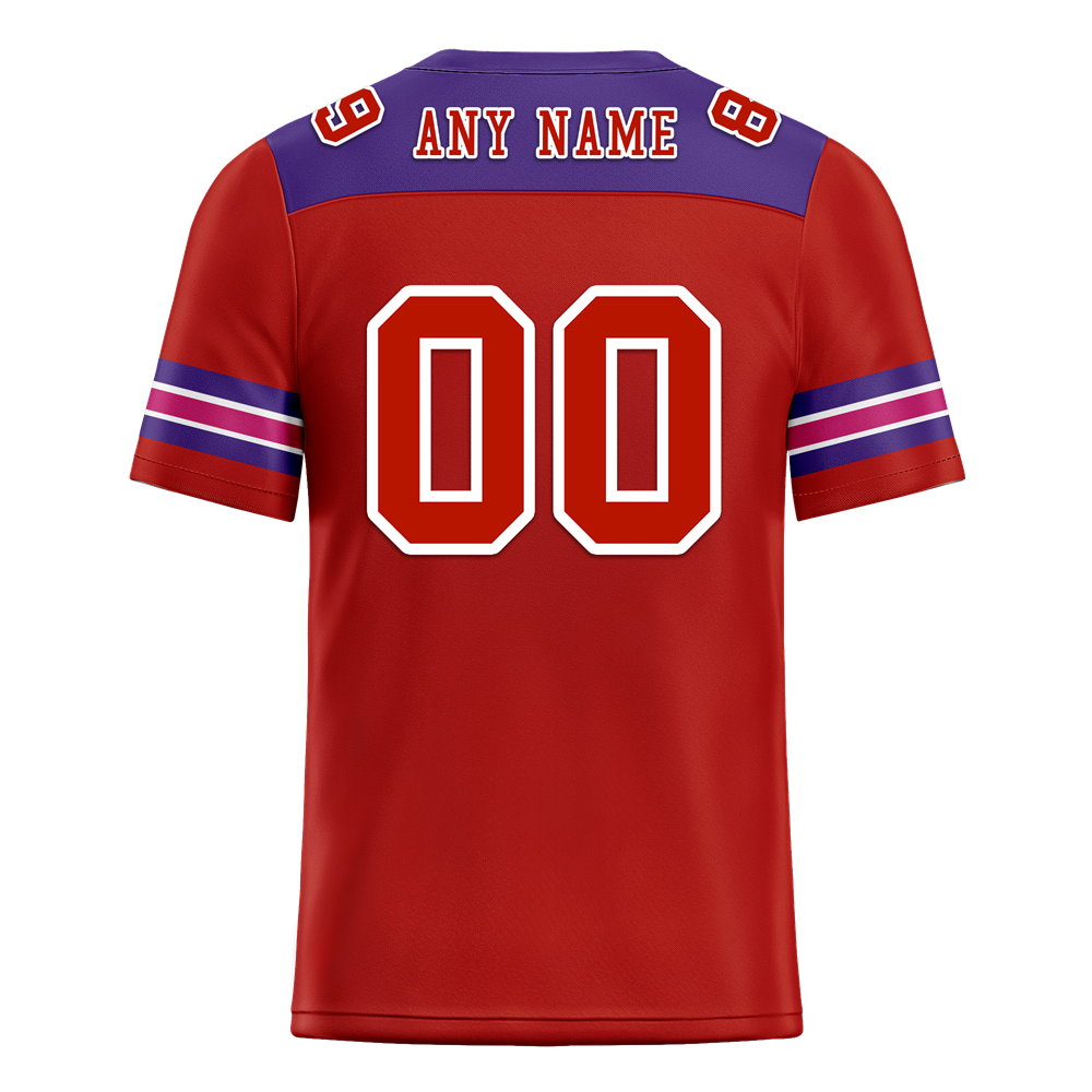 Custom Red Sleeve Stripes Red Personalized Authentic Football Jersey FBJ02-bc0f0e9