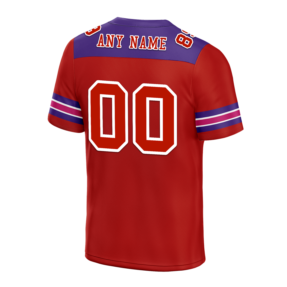 Custom Red Sleeve Stripes Red Personalized Authentic Football Jersey FBJ02-bc0f0e9