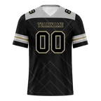 Custom Black Sleeve Stripes Black Personalized Authentic Football Jersey FBJ02-bc0f0f0