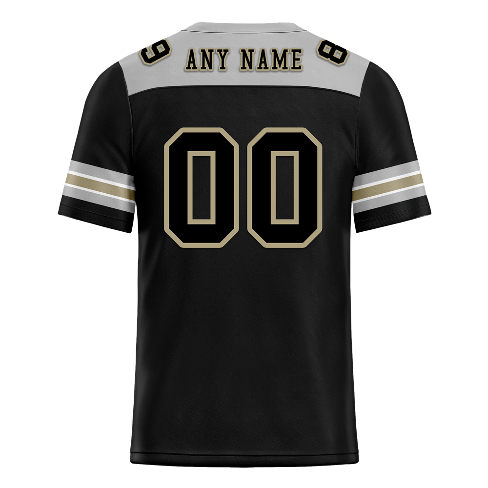 Custom Black Sleeve Stripes Black Personalized Authentic Football Jersey FBJ02-bc0f0f0