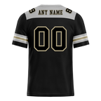 Custom Black Sleeve Stripes Black Personalized Authentic Football Jersey FBJ02-bc0f0f0
