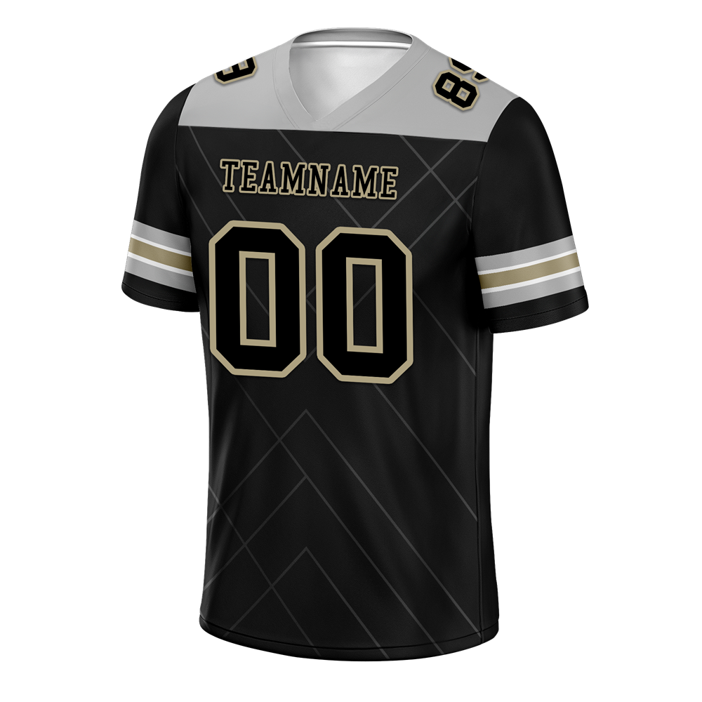Custom Black Sleeve Stripes Black Personalized Authentic Football Jersey FBJ02-bc0f0f0