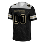 Custom Black Sleeve Stripes Black Personalized Authentic Football Jersey FBJ02-bc0f0f0