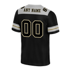 Custom Black Sleeve Stripes Black Personalized Authentic Football Jersey FBJ02-bc0f0f0