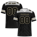 Custom Black Sleeve Stripes Black Personalized Authentic Football Jersey FBJ02-bc0f0f0