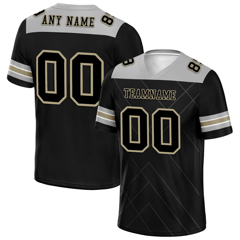 Custom Black Sleeve Stripes Black Personalized Authentic Football Jersey FBJ02-bc0f0f0