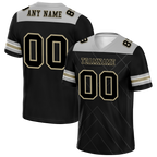 Custom Black Sleeve Stripes Black Personalized Authentic Football Jersey FBJ02-bc0f0f0